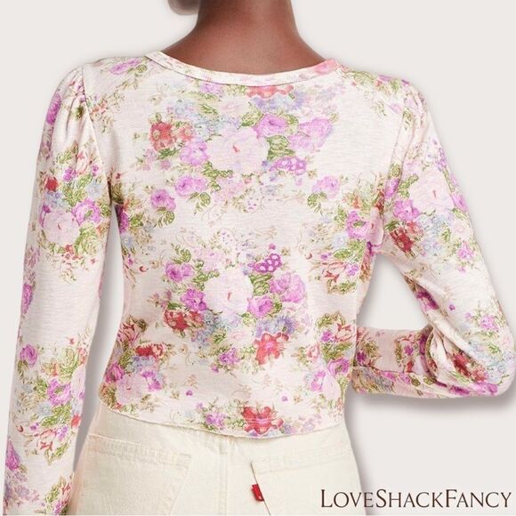 LOVESHACKFANCY **NWT** Jonah Cropped Cardigan in Shimmering Springs - Picture 8 of 14